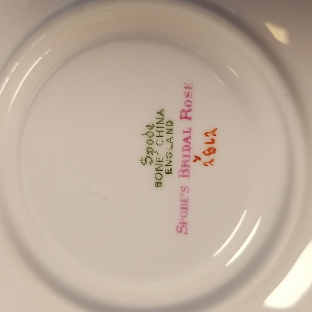 SPODE BRIDAL ROSE Vintage Bone China England Teacups and Saucers Bundle - Picture 3 of 7